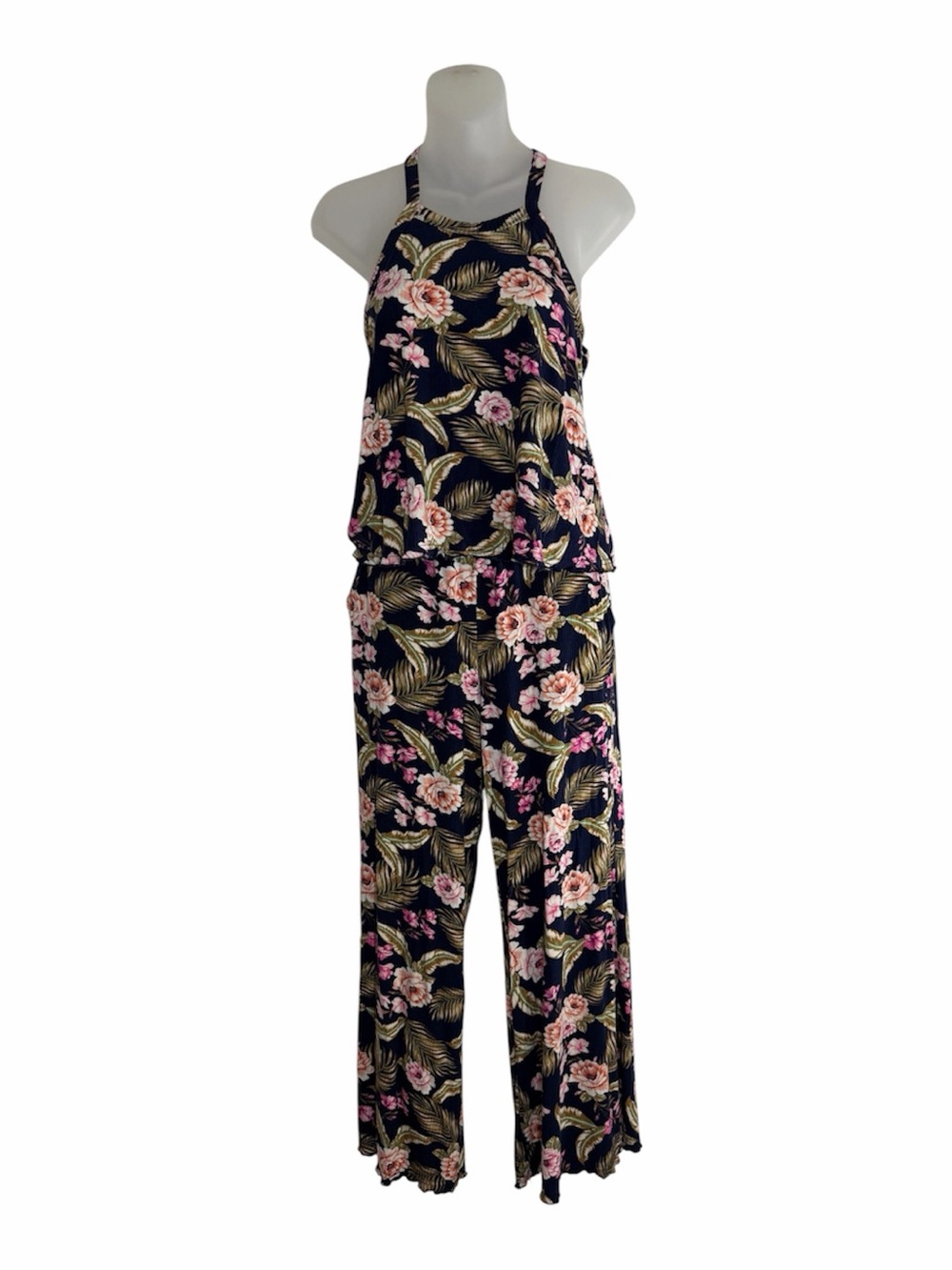 Coquette O’Neill Floral Navy Sleeveless 2 Piece Set Soft Light Weight Summer S